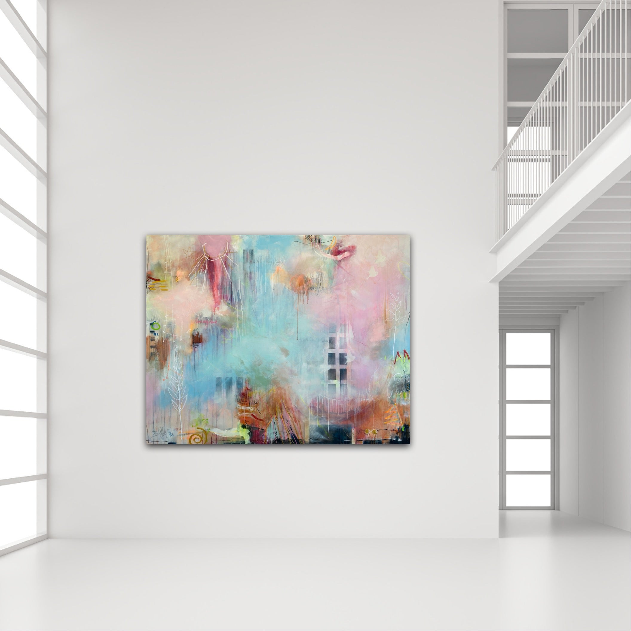 Original Abstract Painting by Bea Schubert - Title: Imagine - Wall Art