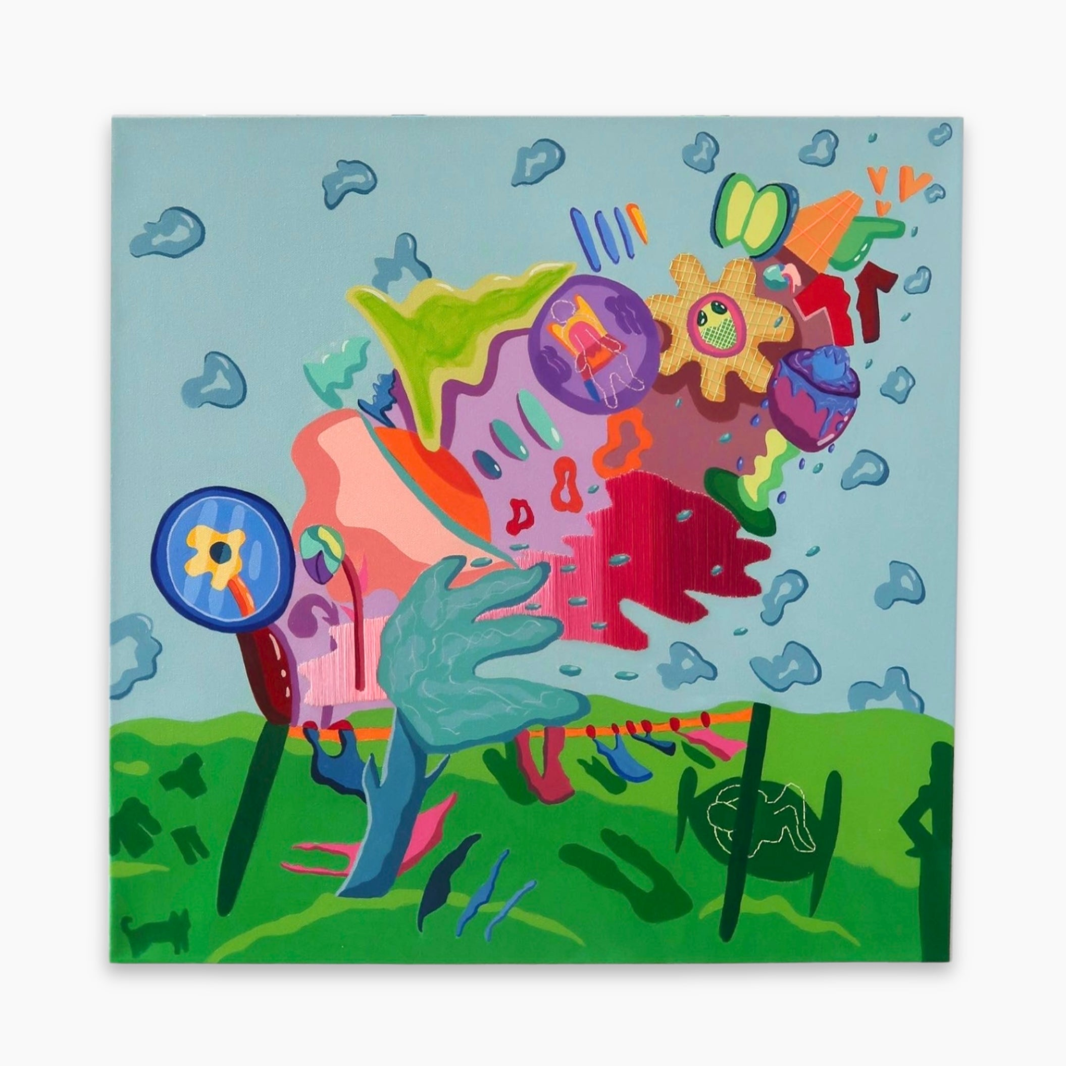 Acrylic artwork by Bethanya Abebe, available through Moné Gallery’s online collection.