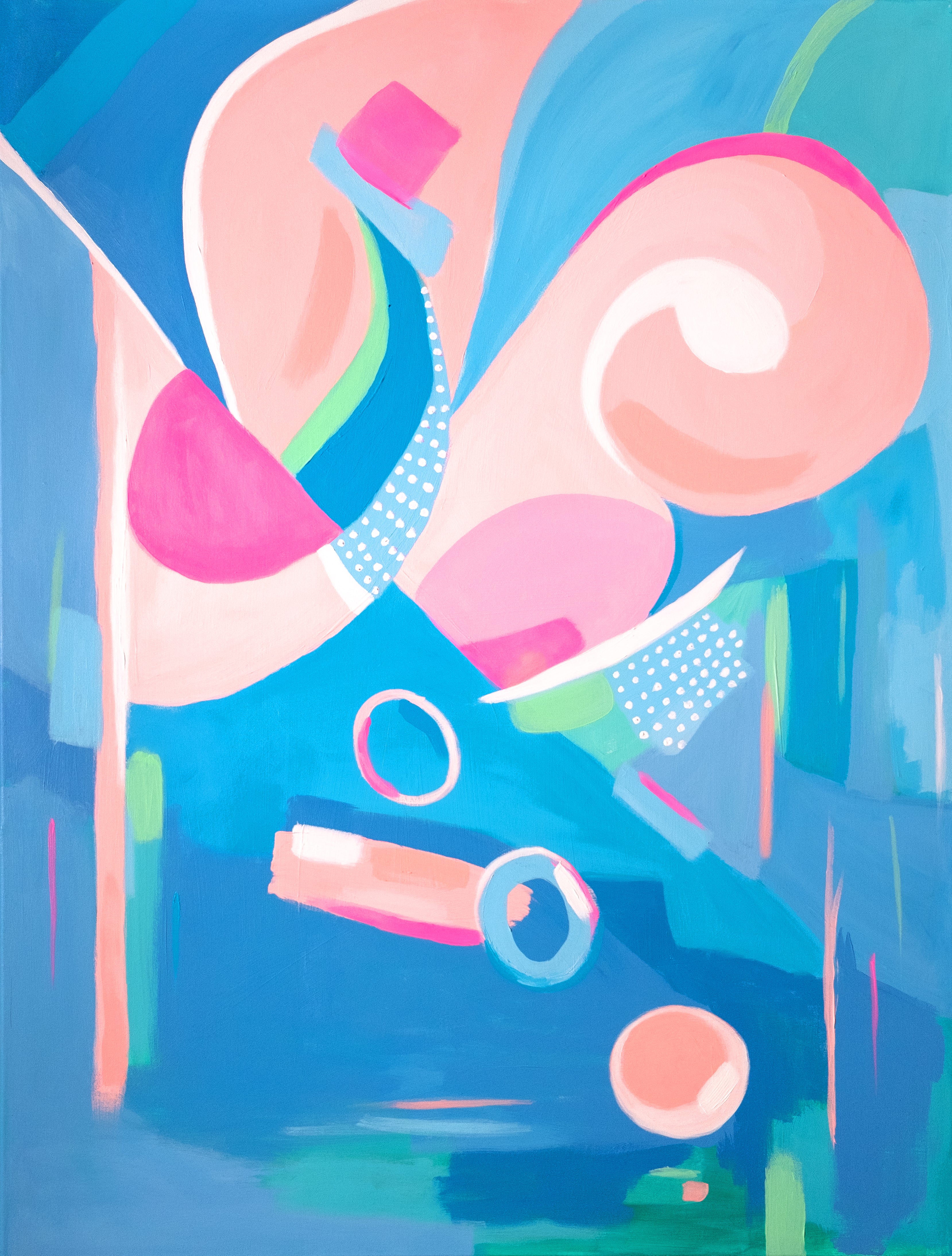 Vibrant modern acrylic art symbolizing energy, optimism, and flow. Shop now.