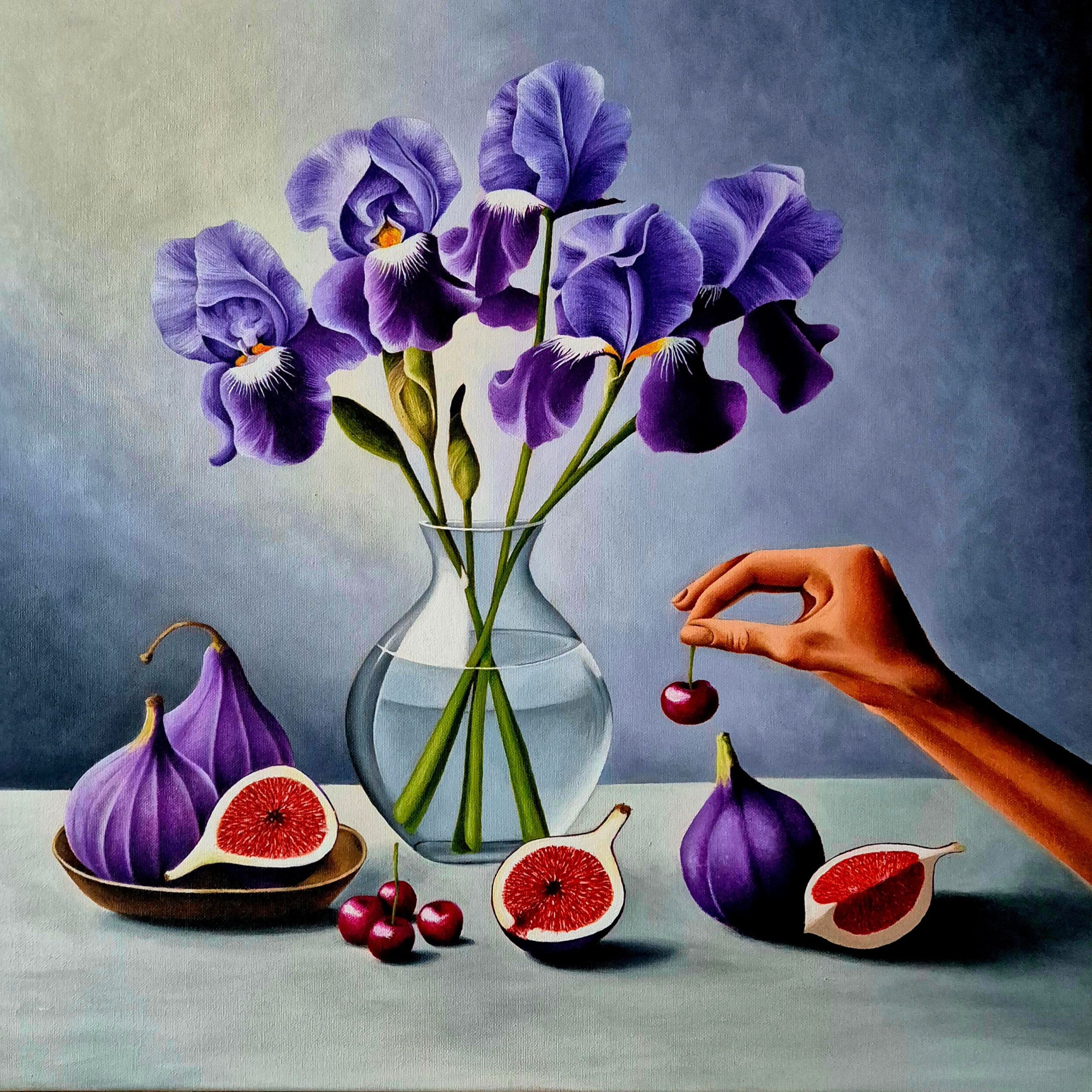 Ragnhildur Johanns Visual Artist - Original Still Life Fig Oil Painting