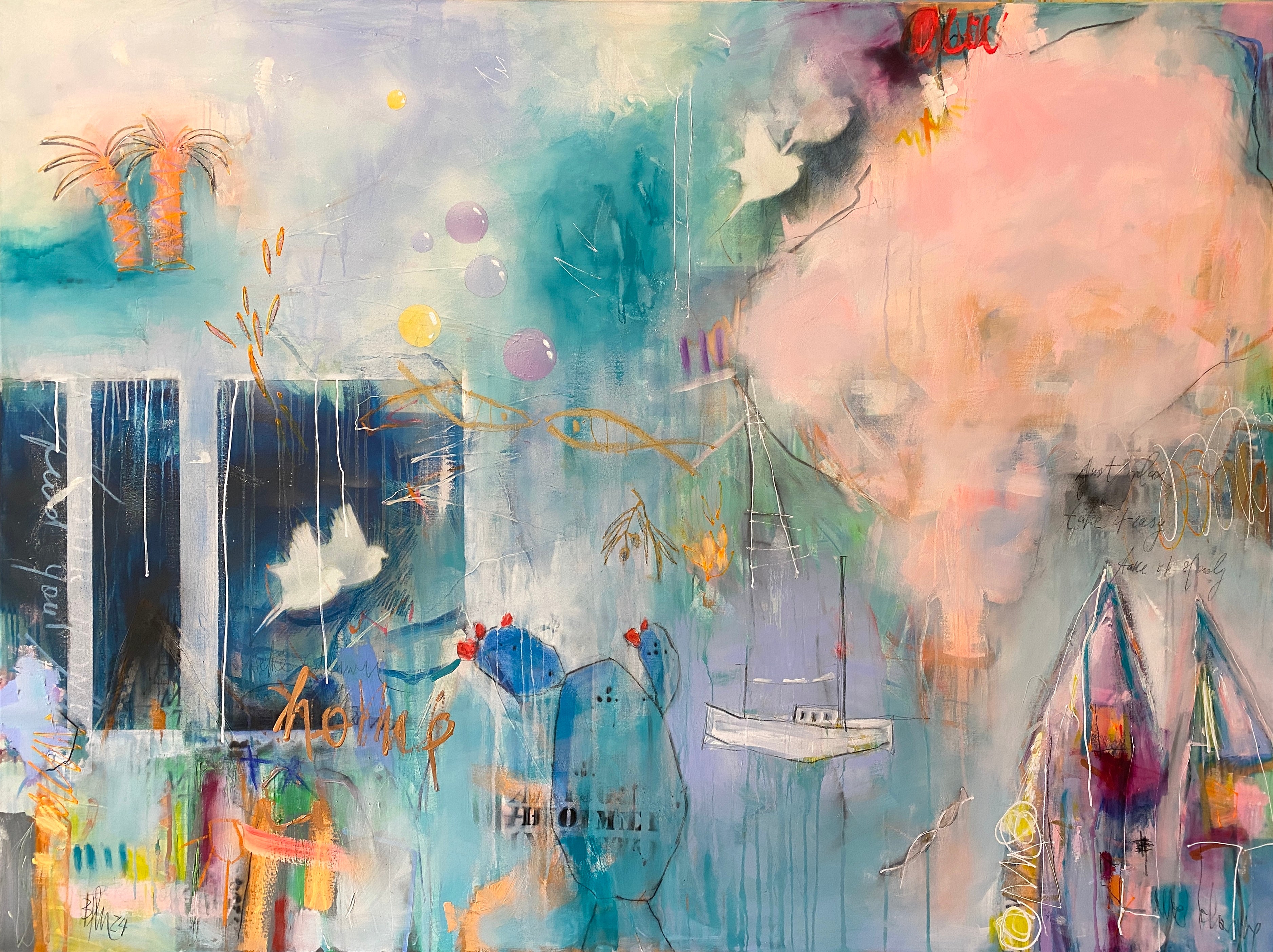 Original painting “Find Your Home” by Bea Schubert in acrylic