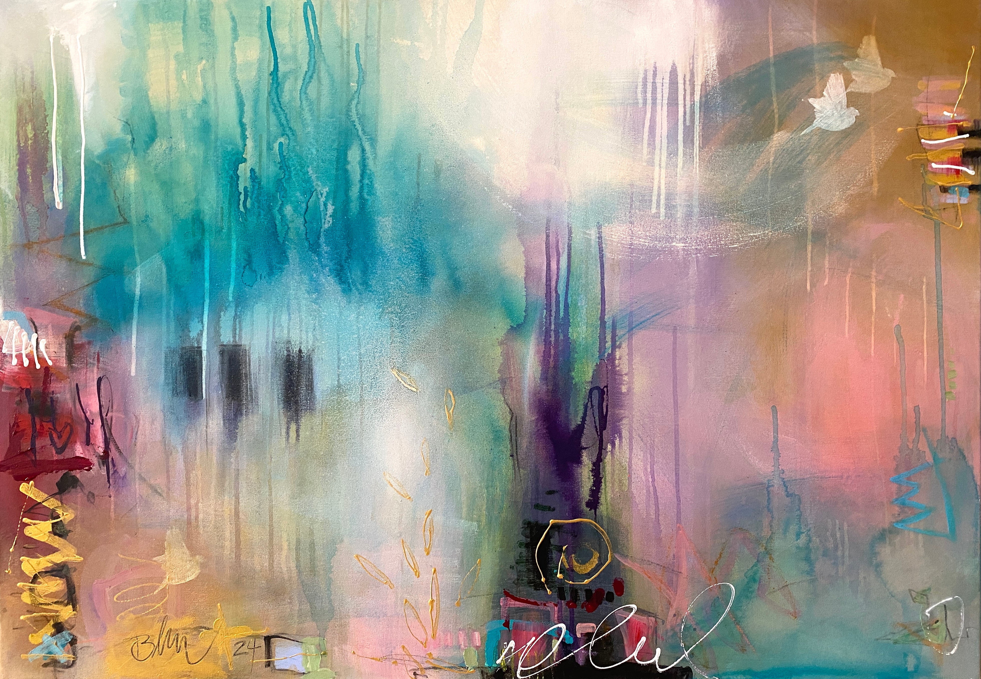 Painting “Take Me Home” by Bea Schubert in acrylic