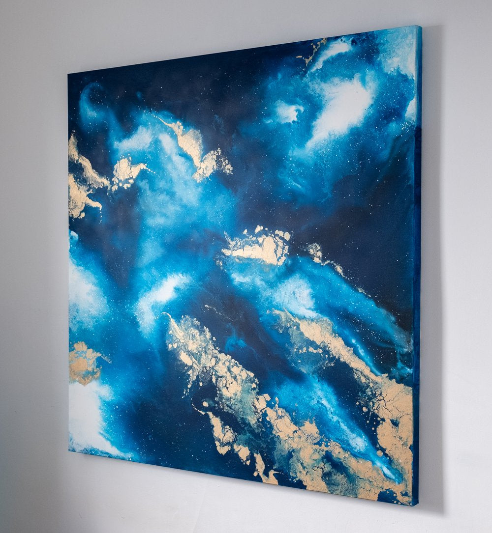 “Power” is a bold abstract acrylic painting by Canadian artist Carina Dawn. Perfect for fans of energetic, colorful, and contemporary abstract artworks.