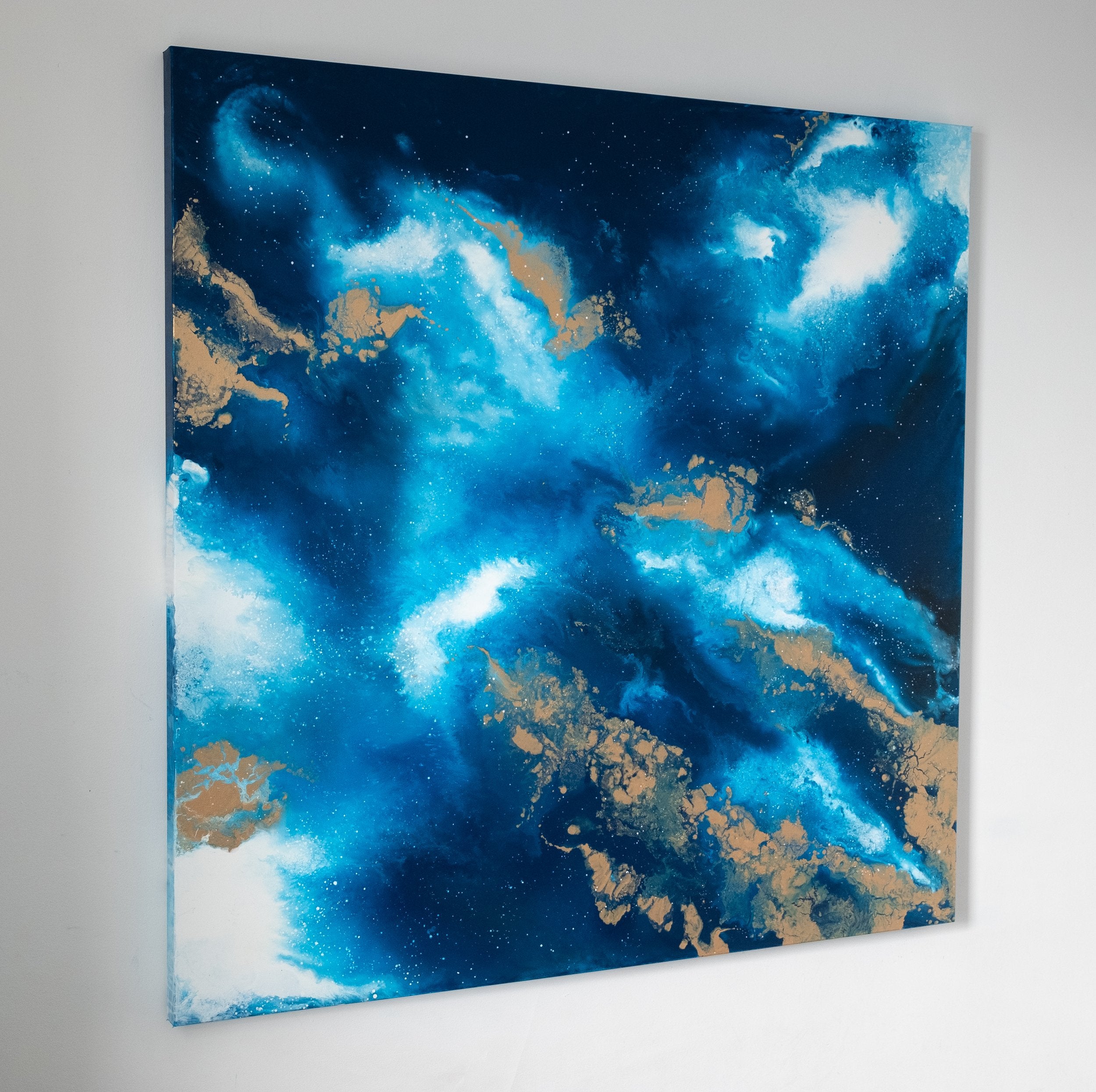 “Power” by Carina Dawn, a vibrant contemporary abstract acrylic painting full of energy and movement.