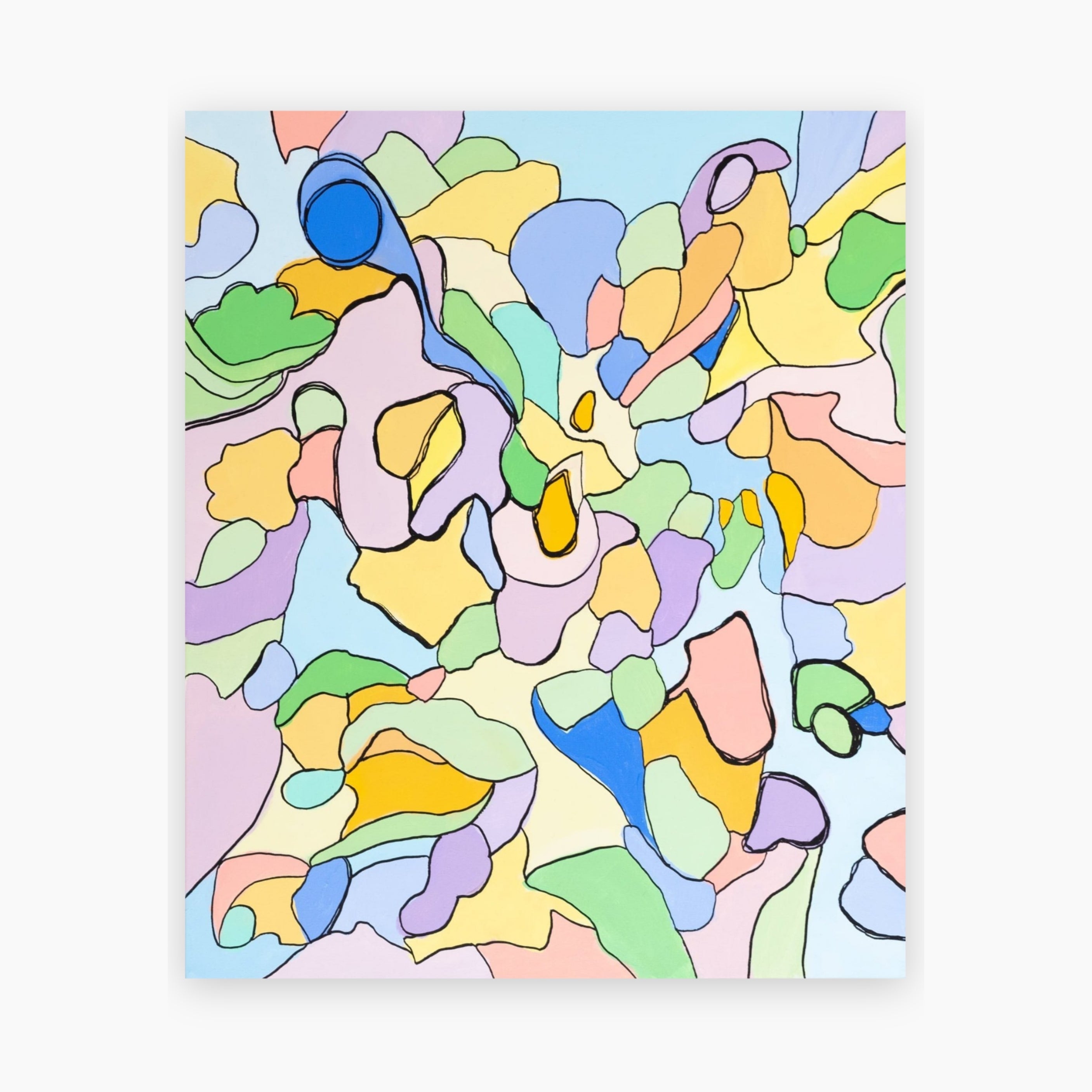 "Creation" by Carina Dawn, a vibrant and expressive acrylic abstract painting exploring energy and new beginnings.