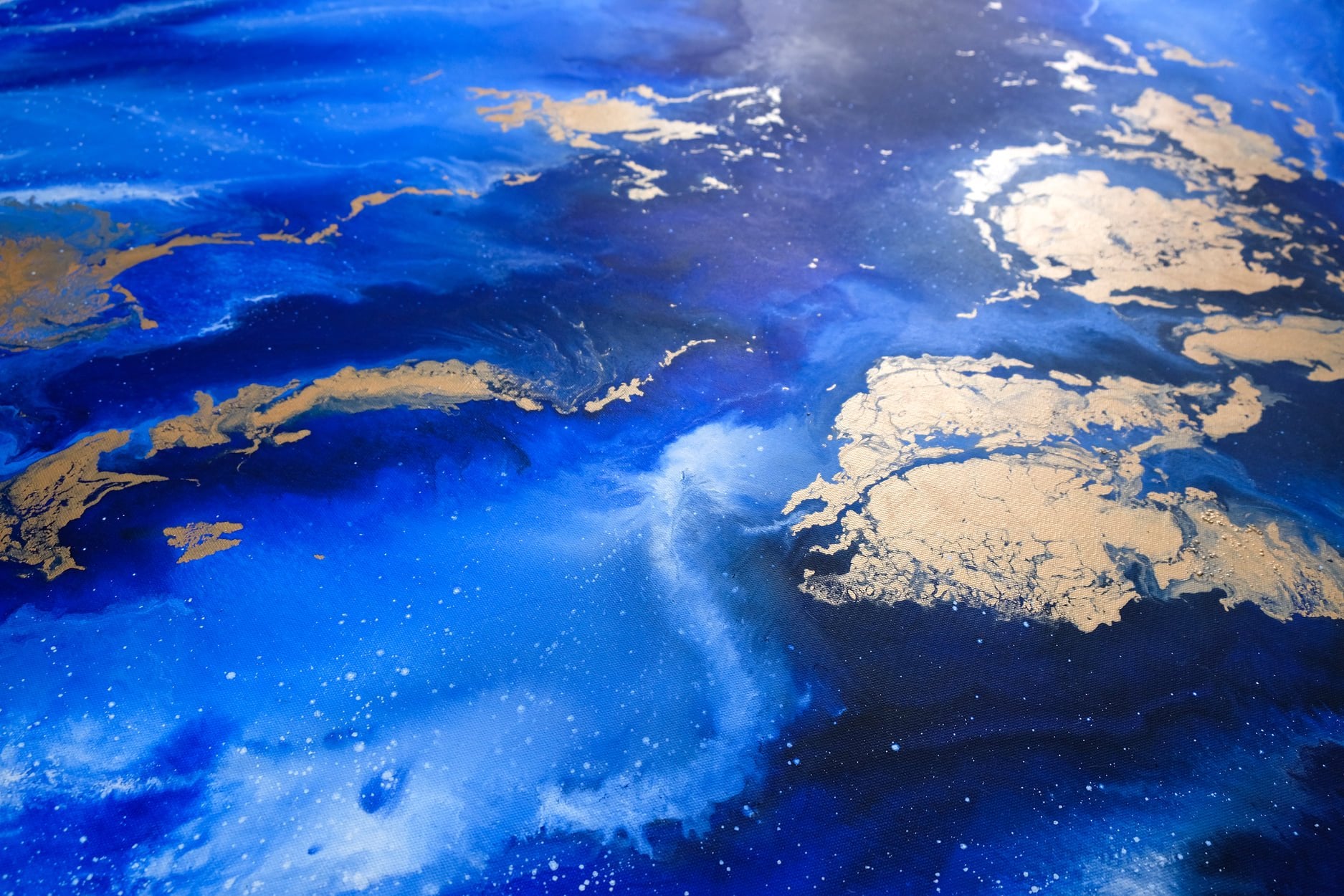 “Enlightenment” by Carina Dawn, details of an acrylic painting symbolizing spiritual insight and universal awareness.