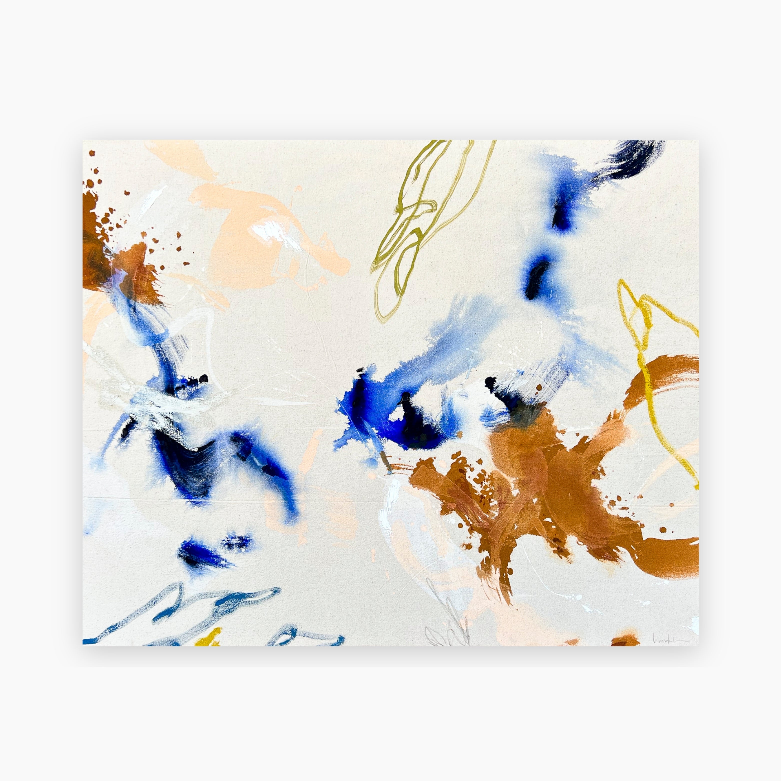 Collector’s abstract painting by Beth Winterburn - expressive contemporary art created with layered ink and acrylic on canvas.