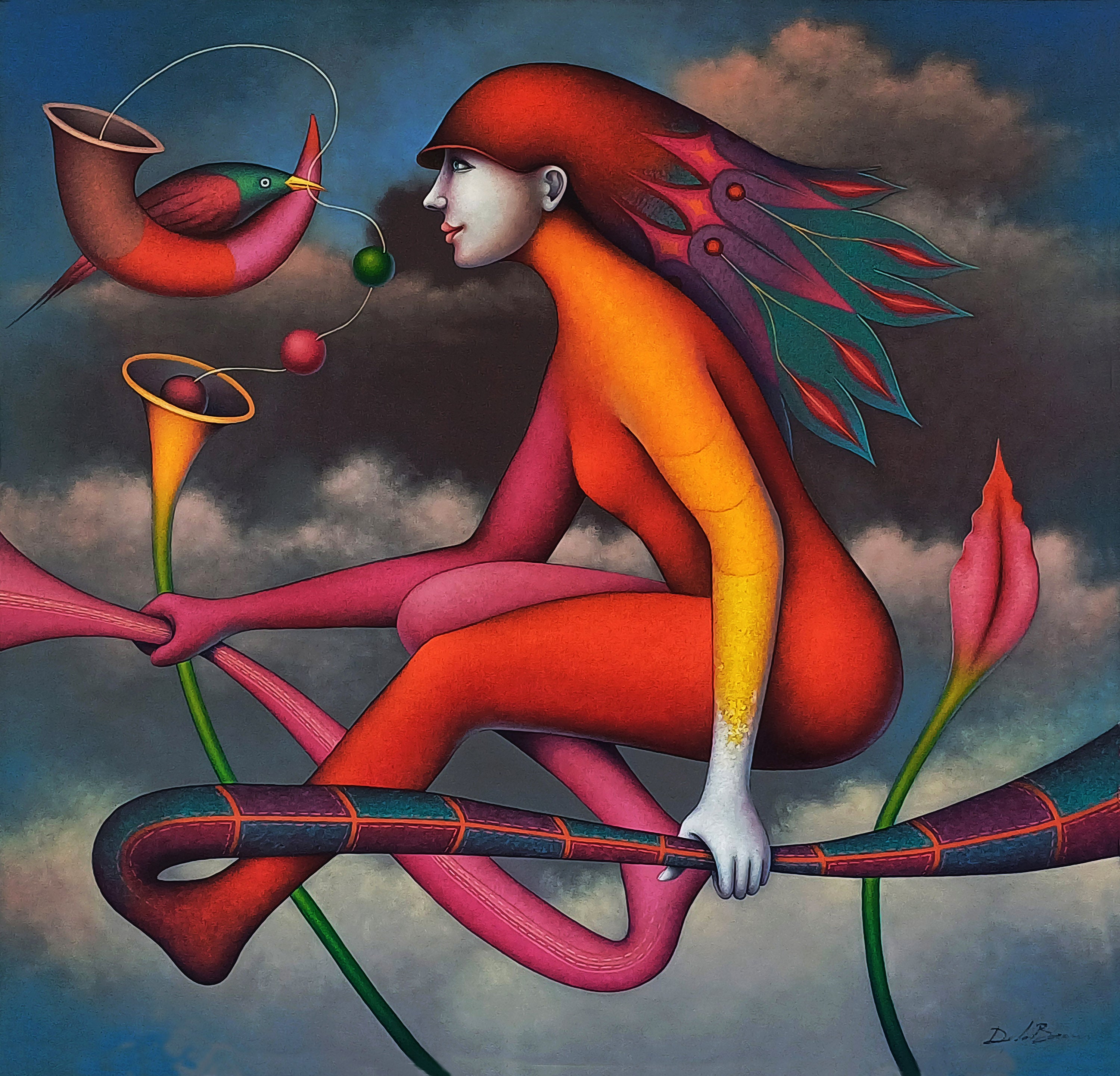 Discover ‘Floating,’ a captivating original surreal oil painting on canvas by Jose De La Barra. This evocative contemporary piece is ideal for collectors of surreal and Latin American fine art.