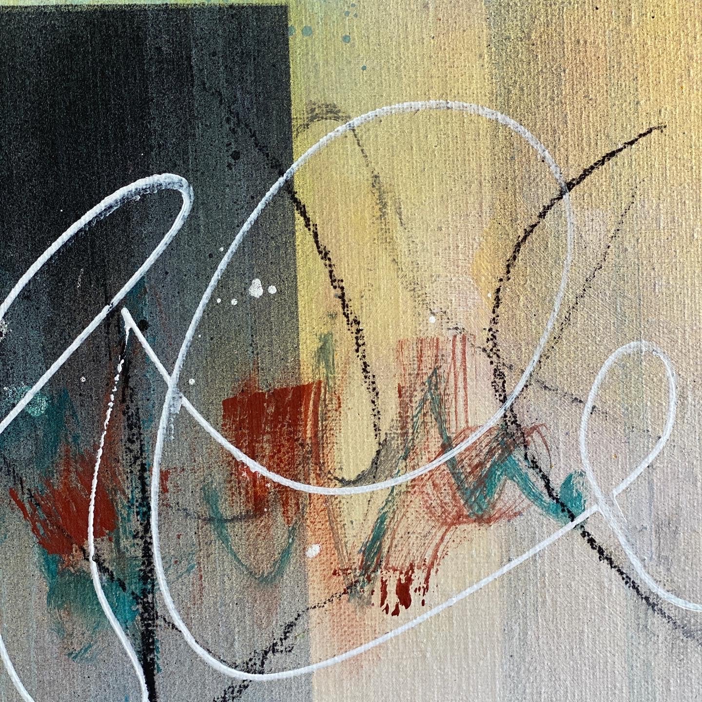 Acrylic painting “Flying Home” by Bea Schubert in abstract style